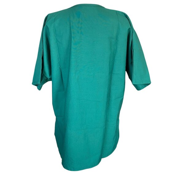 Bettie Dawn solid green short sleeve v-neck pullover scrub top with pockets M - Picture 5 of 7